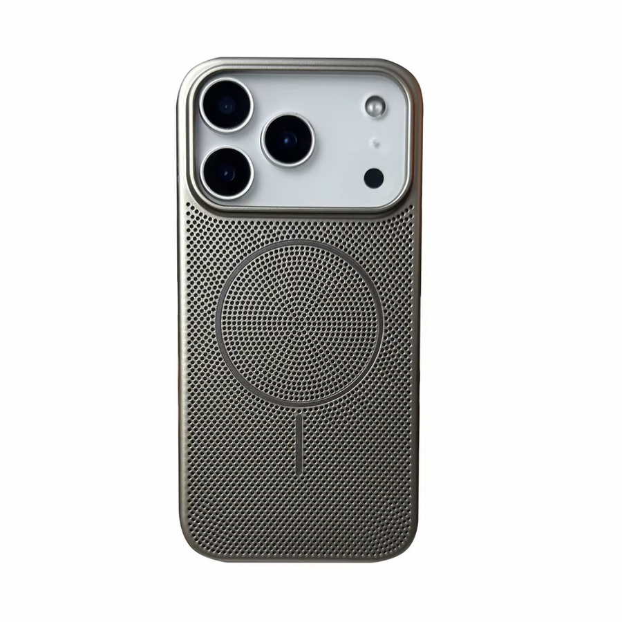 Xeber Magnetische Hülle mit Wärmeableitung und Luftgitter für iPhone 11 bis iPhone 17 Pro Max Plus, Slim Cover, Schwarz - Bild 3