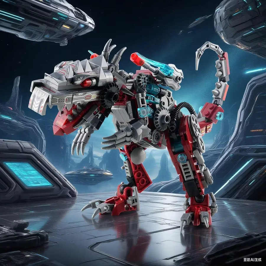 wishiot Dinosaurier Mecha Gebäude Set, 422 Teile, Bausteine - Bild 2