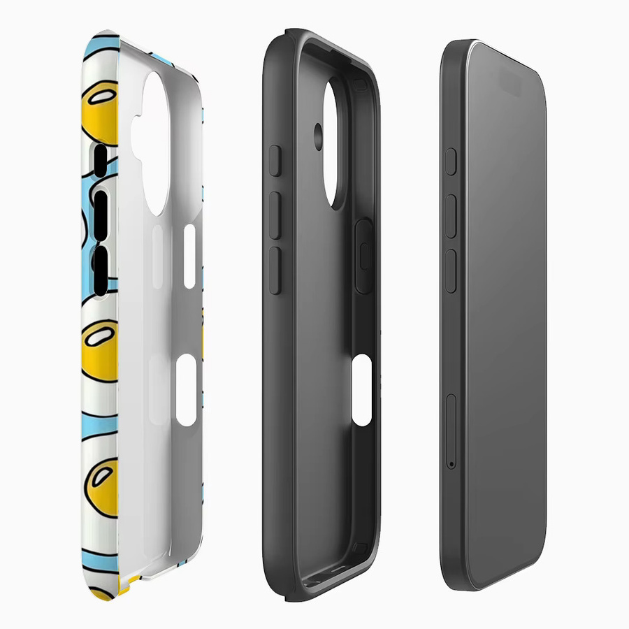 Handyhülle mit Spiegelei-Muster für Apple iPhone 11 bis iPhone 17 Pro Max Plus, doppelschichtige Rückseite, multicolour - Bild 2