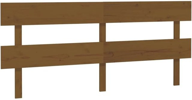 vidaXL Kopfteil aus Massivholz Kiefer in Honigbraun, B/T/H: 184 x 3 x 81 cm - Bild 1