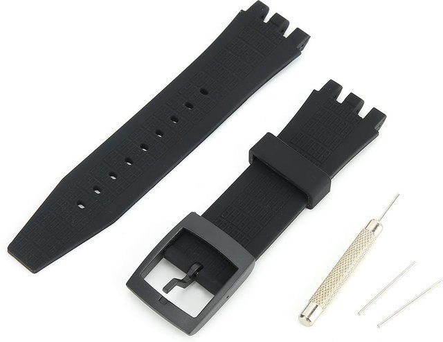 Uhrenarmband Silikon, Schwarz, Herren - Bild 1