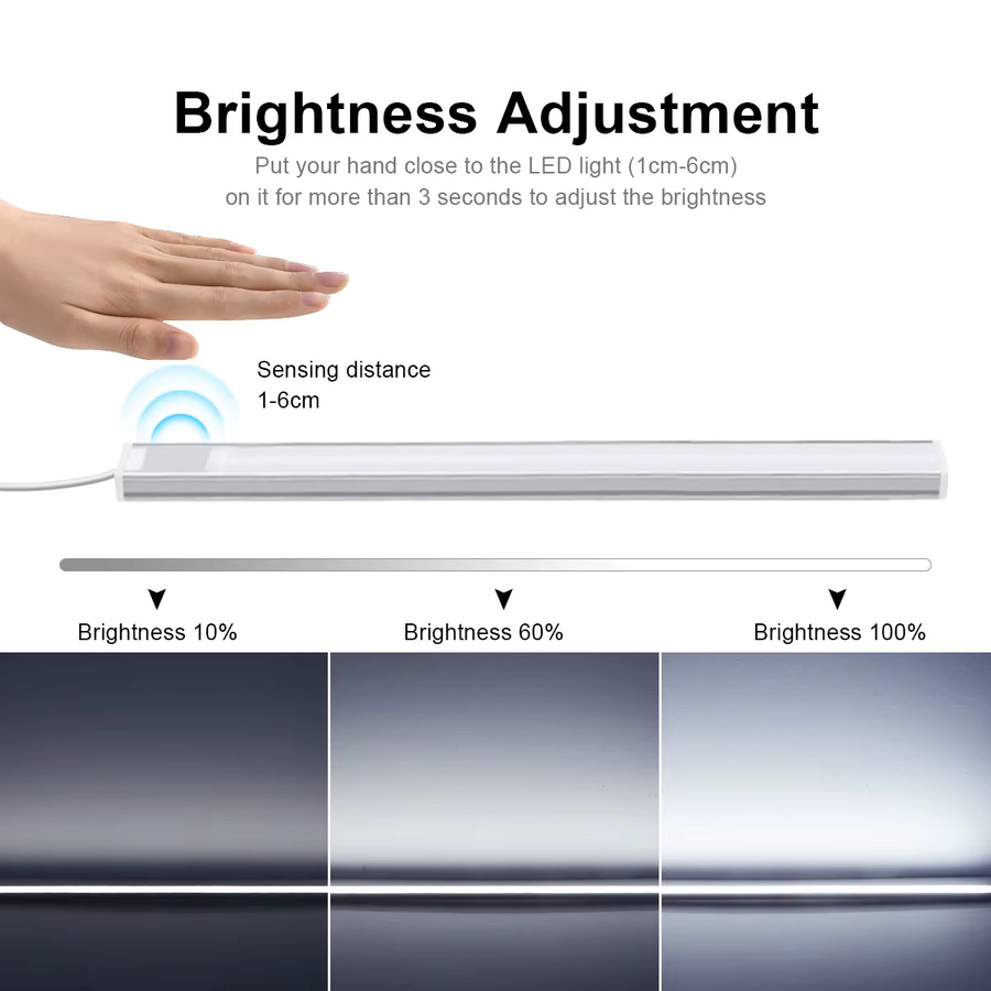 Lcamaw LED Lichtleiste mit Bewegungssensor und USB-Anschluss, Weiß, Breite: 30 cm - Bild 4