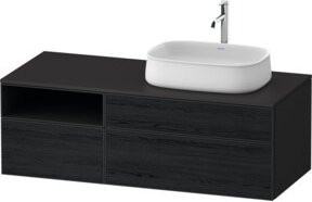 Duravit Waschtischunterschrank Zencha in Schwarz und Grau mit Einrichtungs-System B/T/H: 130 x 55 x 44,2 cm - Bild 1