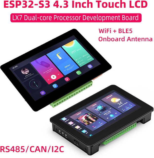 SHCHV ESP32 S3 Development Board mit 4,3 Zoll LCD Captive Touch Screen Display 800x480 WiFi BLE5 und Sensoren für CAN I2C RS485 - Bild 1
