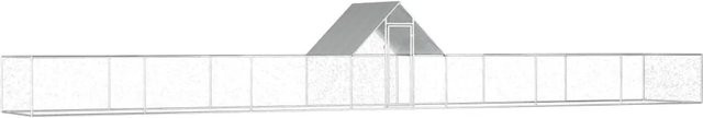 vidaXL Hühnerstall aus verzinktem Stahl in Silber B/T/H: 14 x 2 x 2 m - Bild 1