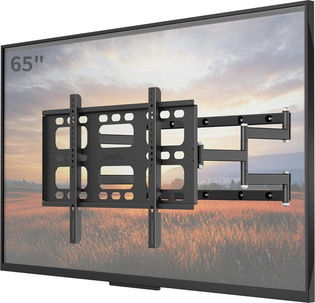 unho Full Motion TV-Wandhalterung für 40–85 Zoll mit Gelenk-Doppelarm, Schwarz - Bild 1