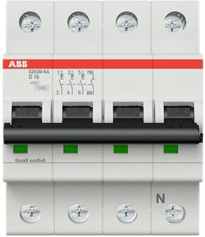 ABB S203M-D16NA Leitungsschutzschalter 16A 400V 2CDS273103R0161 in Weiß - Bild 1