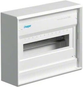 Hager Kleinverteiler Volta AP IP30, 1x12PE, Weiß - Bild 1