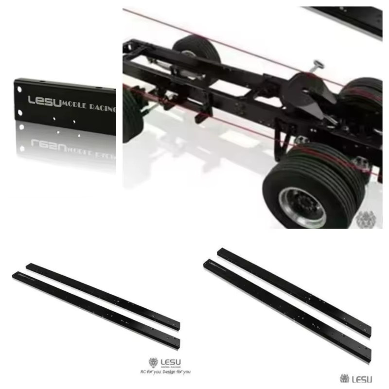 LESU 4x2 Rahmen Chassis Schiene, 1:14, Metall, Schwarz - Bild 3