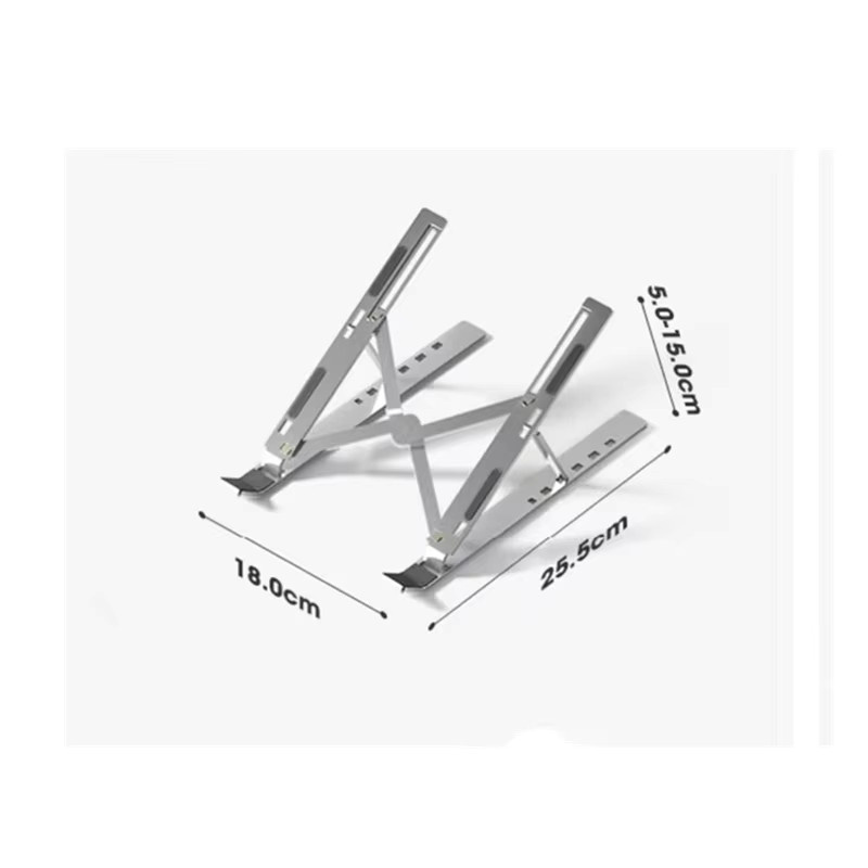 Tragbare Aluminium Laptop Stand Basis Faltbare Notebook Halterung für Macbook Air Pro in Silber - Bild 2