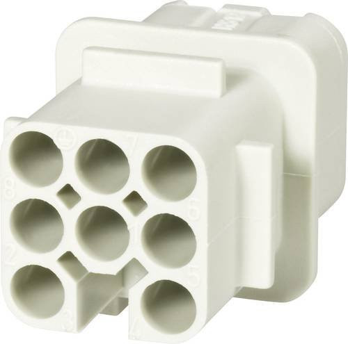 HARTING Han D 7 Buchseneinsatz mit PE Crimpen in Weiß, Artikelnummer 09210073131 - Bild 1