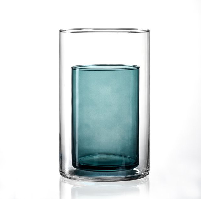 Windlicht DUO von Ritzenhoff & Breker in Türkis aus Glas, Höhe: 14,0 cm, Durchmesser: 14,0 cm - Bild 1