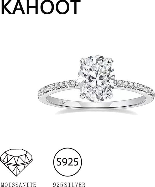 KAHOOT Ring 925 Silber, Moissanite, Damen - Bild 1