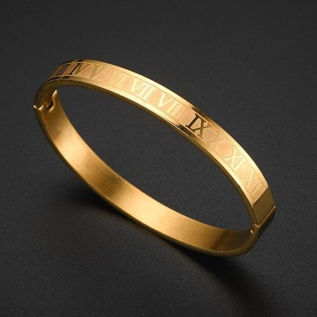 BANGLE YH Armband Armreif Edelstahl, Gold, Unisex - Bild 1