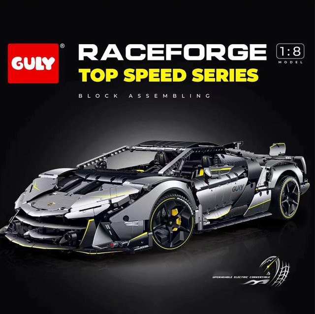 GULY Lamb One-Off Sportwagen, Baustein-Set, 1:8 Maßstab, 3392 Teile, ab 18 Jahren - Bild 1