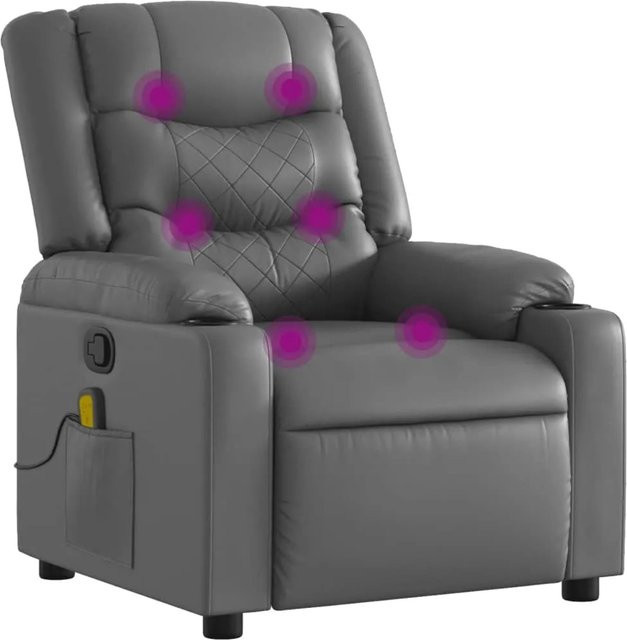 vidaXL Relax-Massagesessel in Grau mit Kunstlederbezug - Bild 1