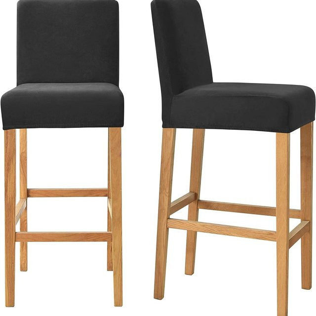 Yiran Furniture Elastischer Stuhlbezug aus Samt in Silberfuchs, B/T/H: 20 x 11 x 7 cm - Bild 1