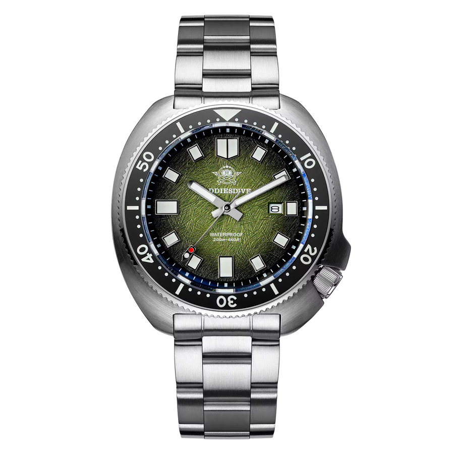 ADDIESDIVE Armbanduhr, Tauch-Quarzuhr, Edelstahl, Keramik, Grün, Herren - Bild 6