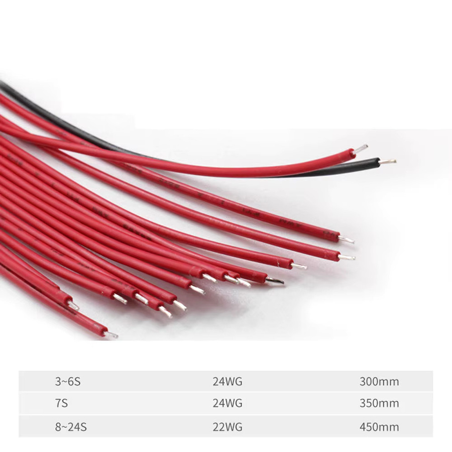 Ausgleichskabel für Lithium-Batterie-Schutzplatine und BMS Balancer-Kabel in Rot, erhältlich mit 4PIN bis 18PIN Auswahl für 4S bis 16S sowie 5P bis 15P Konfigurationen - Bild 1