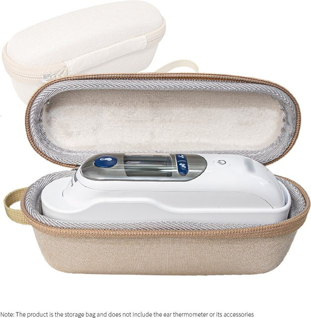 Harte EVA-Aufbewahrungstasche für Braun Ohrthermometer IRT6520 IRT6500 IRT6020 in Schwarz oder Beige - Bild 1