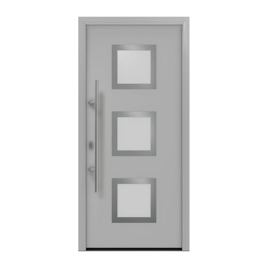 EcoStar Haustür Isopro IP 810S in Weißaluminium mit Glaseinsatz, modern, B: 110 cm, H: 210 cm, DIN L - Bild 2