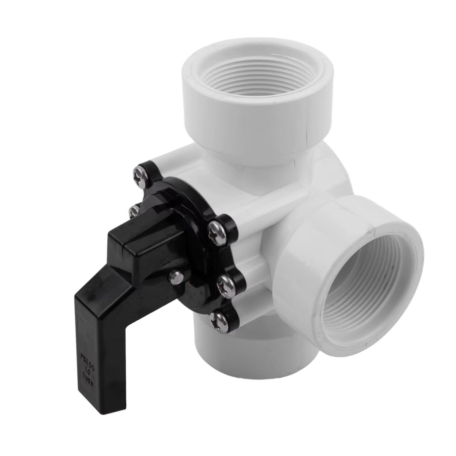 LEENKEA Dreiwege-Ventil T-Stück für Pool und Schwimmbad mit Anschlussadapter für 32mm und 38mm Schläuche - Bild 2