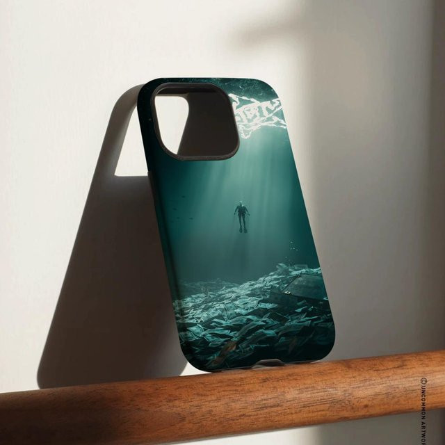 D-Dei V Unterwasser-Handyhülle für iPhone 17 16 15 14 13 12 Pro Max Plus mit glänzender HD-Doppelschicht-Flüssighartschale in Weiß - Bild 1