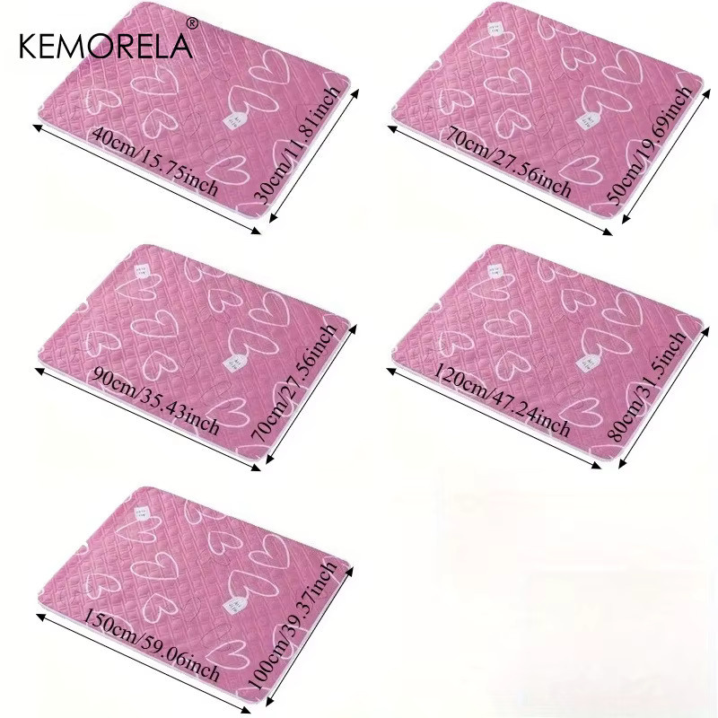 KEMORELA Haustier-Pipi-Einlage 2er-Set, extra groß, rutschfest und maschinenwaschbar, Polyester, Farbe: Pink - Bild 4