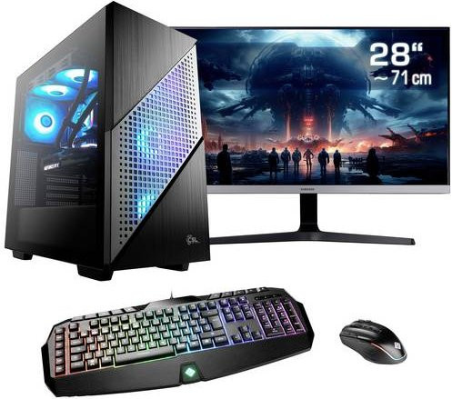 CSL Computer Gaming PC M10210 Desktop PC in Schwarz mit AMD Ryzen 7 7800X3D, 32GB RAM, 1000GB SSD und Nvidia GeForce RTX 4070 12GB GDDR6X - Bild 1