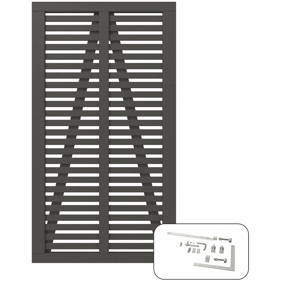 Plus Einzeltor Harmoni aus Nadelholz in Umbragrau, Breite: 100 cm, Höhe: 180 cm - Bild 2