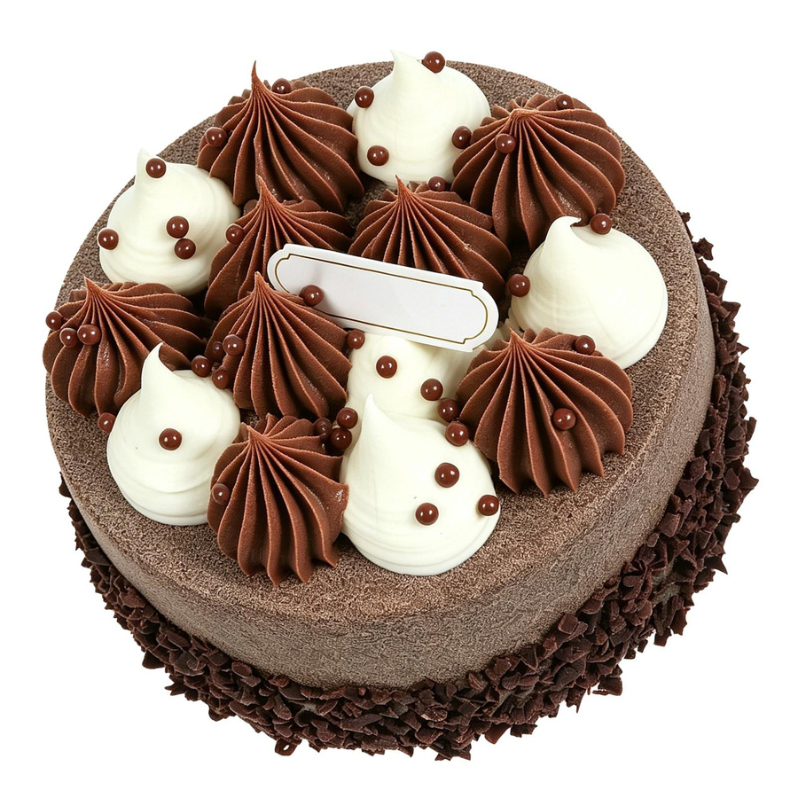 Fishine Motivkuchen Schokoladencreme als Ausstellungsrequisite für Hochzeiten und Geburtstage, Braun, Durchmesser: 10,16 cm - Bild 3