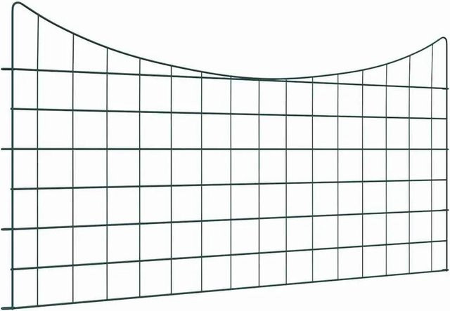 vidaXL Teichzaun Set aus Stahl in Grün, 5 Stück, B/H: 100 x 50 cm - Bild 1