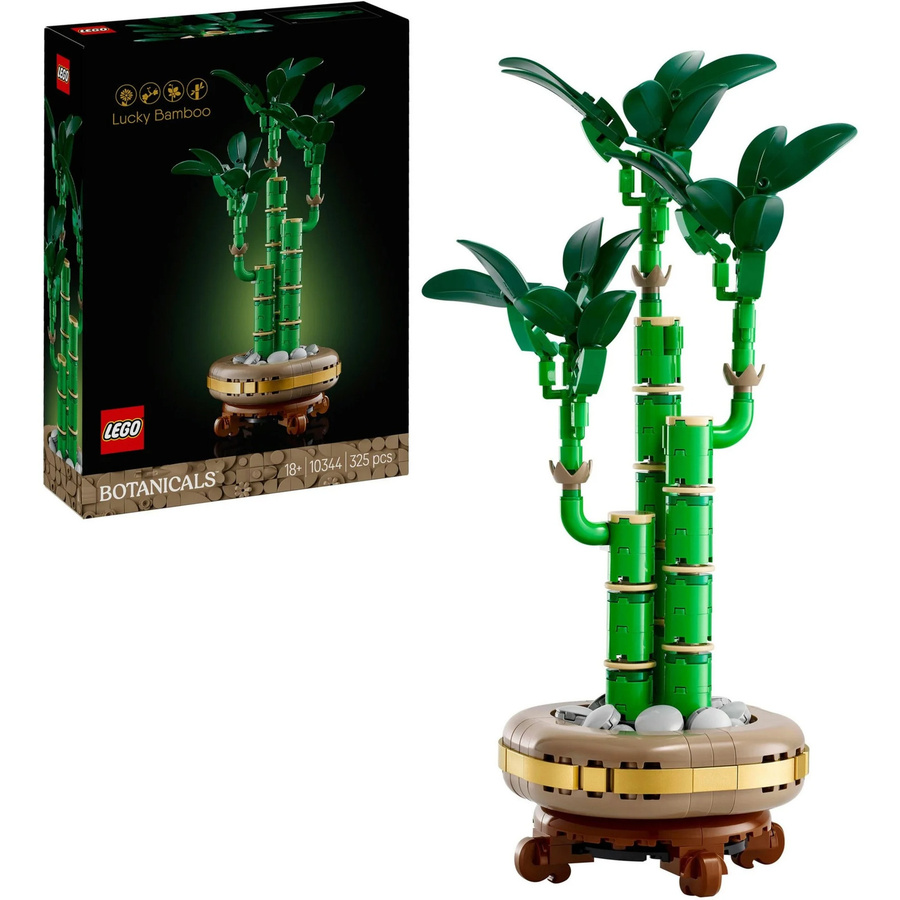 LEGO Icons 10344 Glücks-Bambus Dekoration Pflanze in Grün und Braun - Bild 2