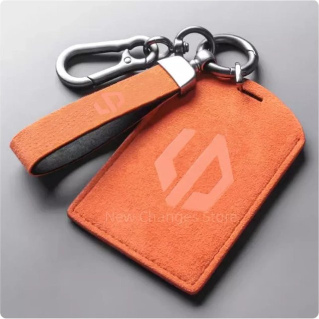 Leder Schlüsselhülle für Leapmotor B01 B10 Keyless Remote Key Card Schutzhülle in Original Auto Farbe - Bild 1