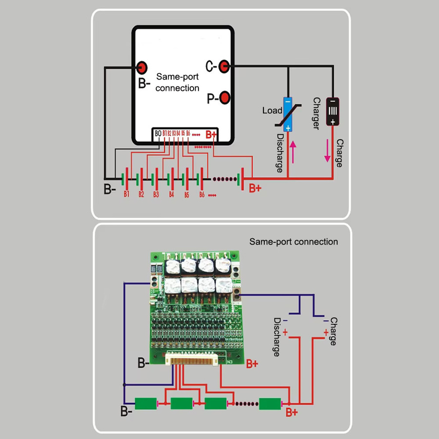 diymore BMS 13S 48V Lithium-Ionen Akku Schutzplatine für 18650 Zellen mit Balance-Funktion für E-Bikes - Bild 3