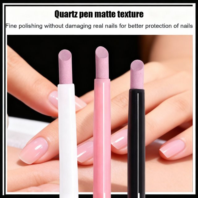 eelhoe Nagelkunst-Set, Quarz-Schleifstift, Nagelhautschere, Schwarz, Unisex - Bild 1