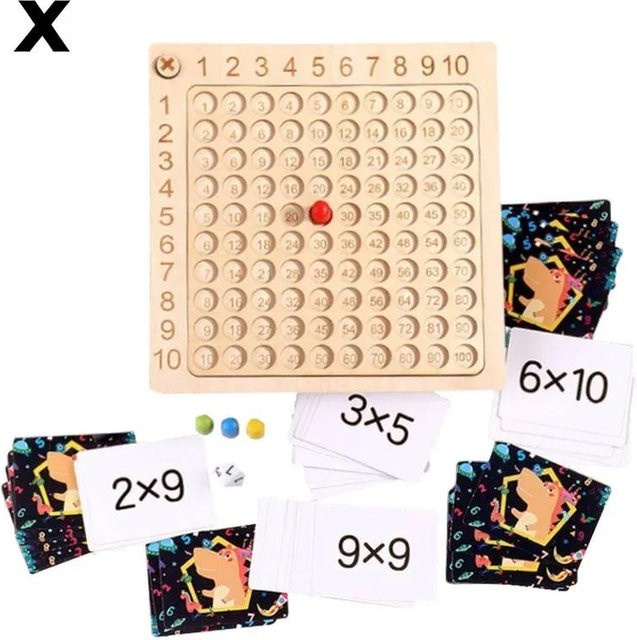 Kidsly Montessori Multiplikationsspiel aus Holz, Lernspielzeug, ab 0 Jahren - Bild 1