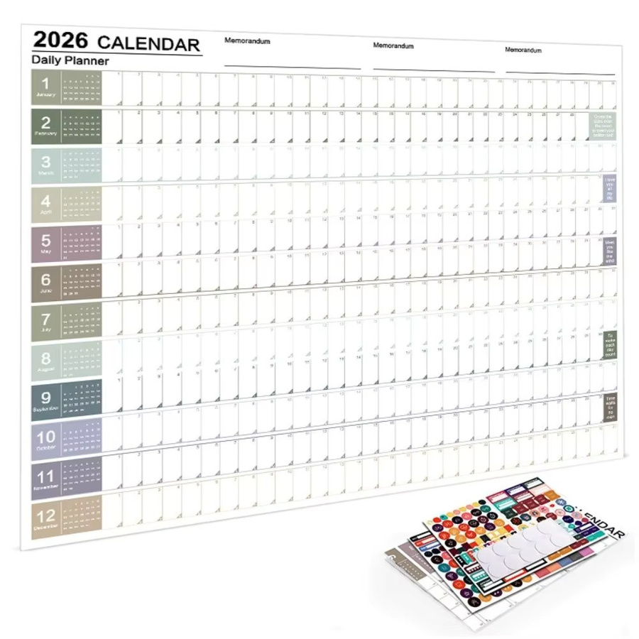Großer Wandkalender 2026 als Jahresplaner und Organizer mit monatlicher Übersicht und To-Do-Liste - Bild 1