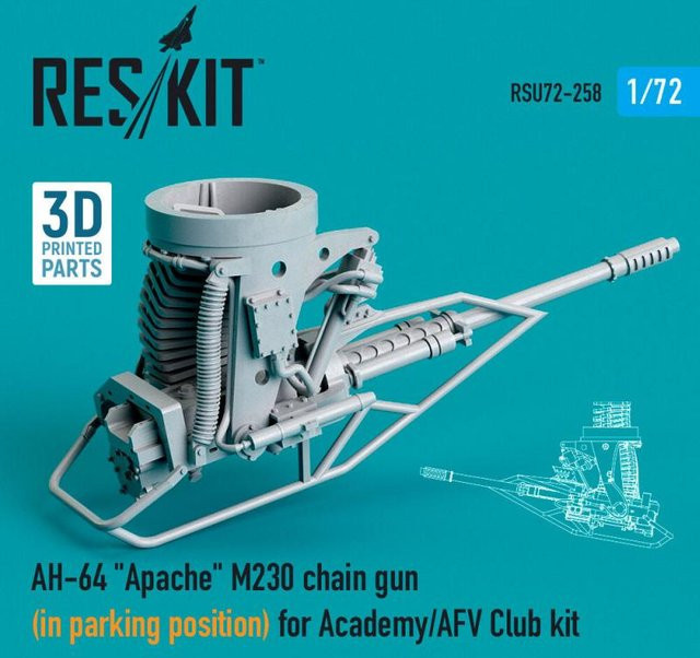 Academy AH-64 Apache M230 chain gun, Modellbau, 1:72 - Bild 1