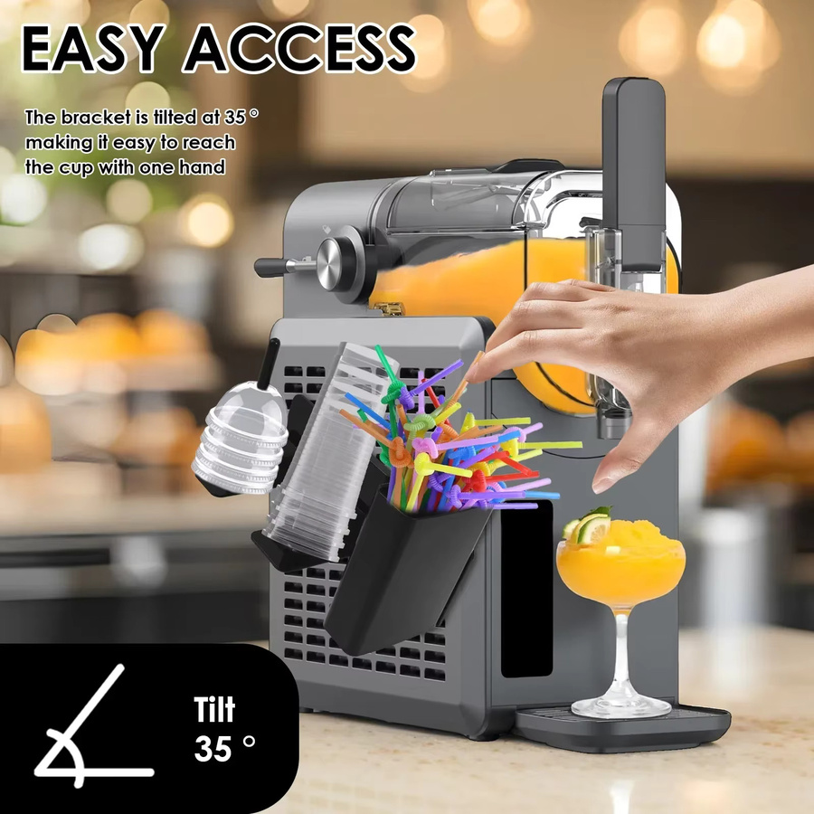 Ninja Becherhalter und Deckelspender mit Strohhalm-Aufbewahrungsorganizer für FS301 FS30 Slushie Maschinen, Schwarz - Bild 5