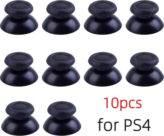 10 Stück TECTINTER 3D Analog Joystick Thumbstick Grip Caps in Schwarz für PS4 PRO Controller Reparatur Zubehör - Bild 1