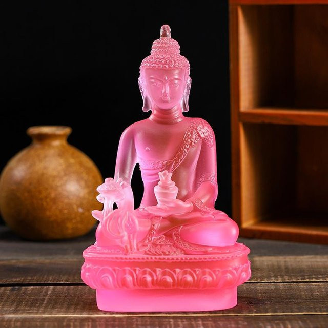 MiniDeal Buddha Statue aus Harz im Südostasien-Stil für Zen-Dekoration, H x B x T: 13 x 8 x 5 cm - Bild 1