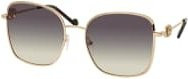 Liu Jo LJ 155S Sonnenbrille, Quadratisch, Vollrand, Metall, Damen, Gold, Green, Grey - Bild 1
