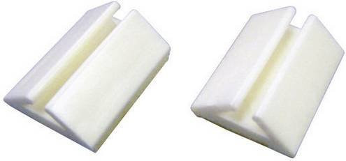 TRU Components TC-VC2203 Befestigungssockel selbstklebend in Weiß mit maximalem Bündel-Durchmesser von 2,50 mm - Bild 1