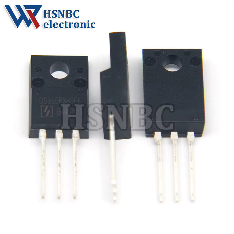 10 Stück HSNBC OSG65R380FE N-Kanal Power MOSFET Transistor TO-220F 11A 650V Schwarz - Bild 2