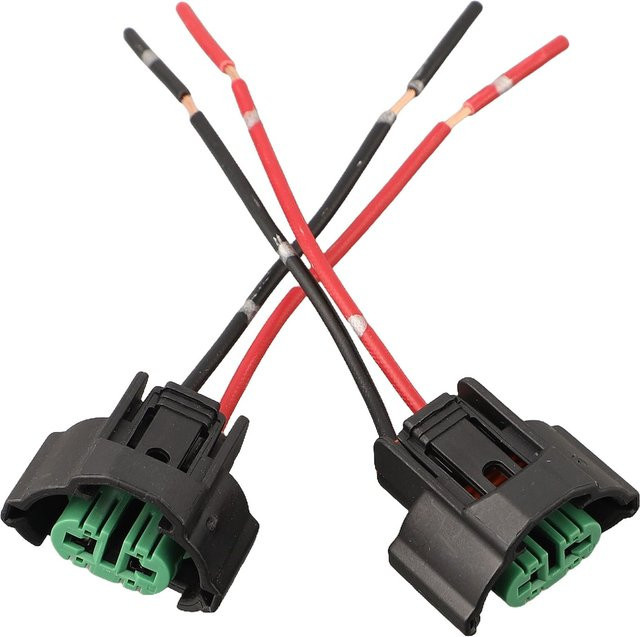 NIGHTKIST 2er Set Lampenfassung H8 H11 Drahtstecker Kabelbaum für Auto Scheinwerfer und Nebelscheinwerfer in Schwarz - Bild 1