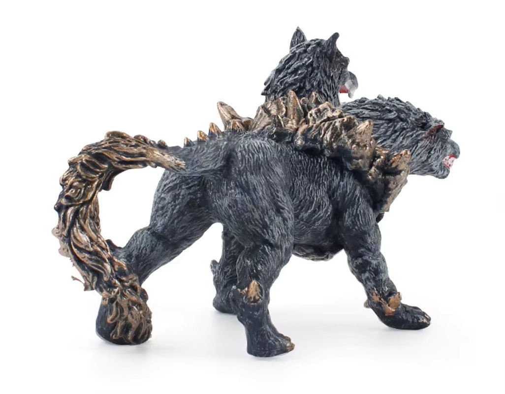 ODILO Cerberus Figur Mythischer zweiköpfiger Hund als Desktop Ornament aus Kunststoff in Mehrfarbig - Bild 3