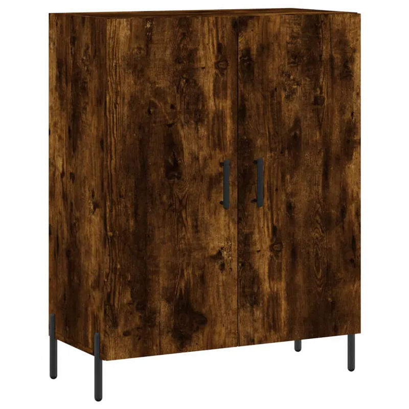Vidaxl Schrank in Geräuchertem Eichen-Design mit Scharniertüren, Farbe: Braun, B/T/H: 69,5 x 34 x 90 cm - Bild 2
