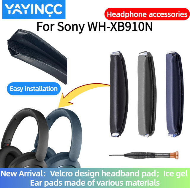 Sony Ersatz Kopfbalkenabdeckung mit Klettverschluss und Schnalle für WH-XB910N Kopfhörer in Schwarz - Bild 1