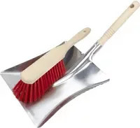 BÜMAG Kehrgarnitur mit Schaufel in Silber und Rot aus Stahl und Holz - Bild 1
